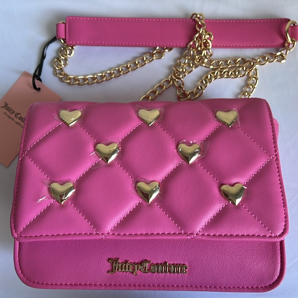 Juicy Couture Pink love Flap Crossbody Bag - Picture 12 of 13